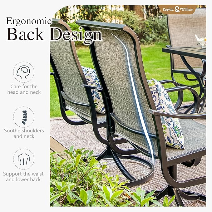 Sophia & William Outdoor Dining Set Patio Dining Set - Image 2
