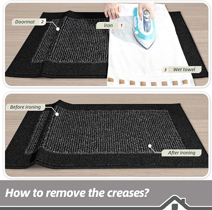 BEQHAUSE Indoor Door Mat 24" x 36", Dirt Trapper Door Mats Non-Slip Entryway - Image 9