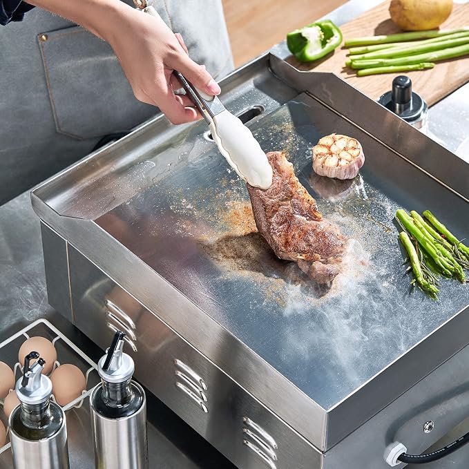 EGGKITPO 14 Inch Electric Griddle, Non-Stick Flat Top Grill Commercial Electric - Image 2