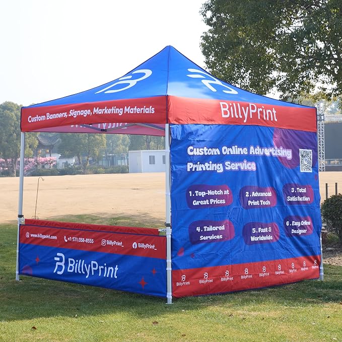 Custom Full Wall for 10' x 10' Canopy Pop-Up Tent for Tradeshows, Featuring - Image 4