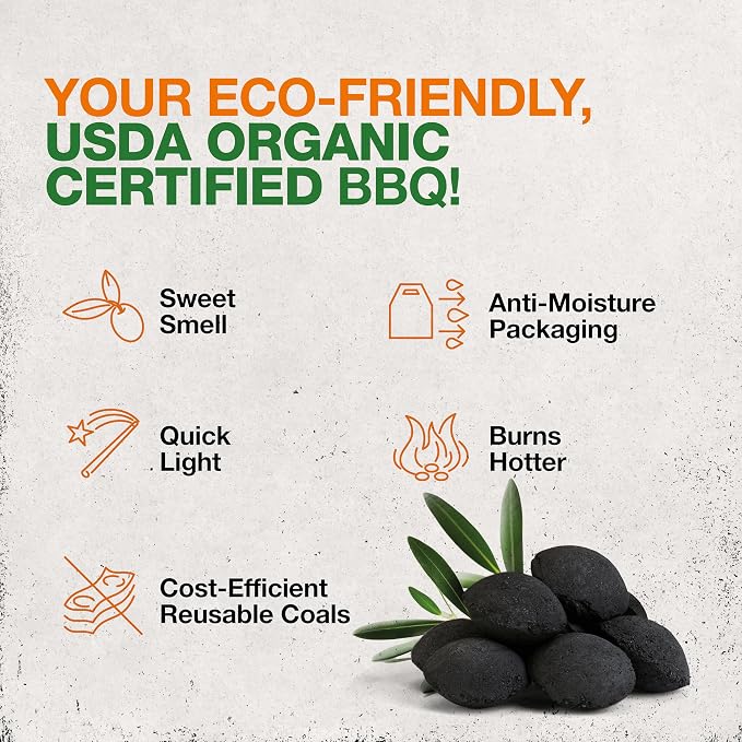 Organic Charcoal Briquettes by Olivette, Reusable Charcoal - Image 5