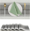 Leetaltree Black with White Woven Placemats Set of 6 by Leetaltree-ArtatEveryTable