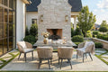 PURPLE LEAF 7 Pieces Patio Dining Set Wicker Outdoor Furniture Rectangular by PURPLELEAF