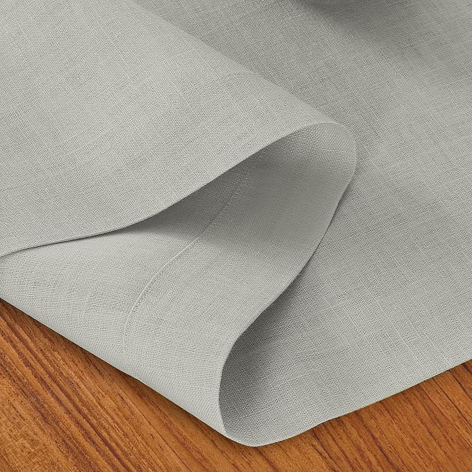 D'Moksha Homes Linen Silver Grey Table Runner 90 Inches Long - Image 3