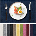 Blue Forest Placemats Set of 8, Dual-Layered Thickened Faux Linen Cloth Place by BlueForest