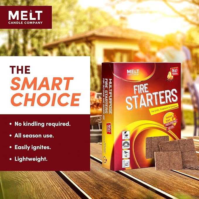 Melt Candle Company Fire Starter Squares, 160 Pieces - Image 7