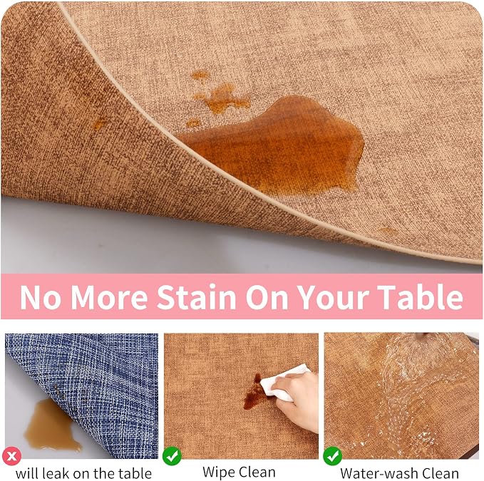 Maxpearl 8-Piece PU Leather Placemats – Durable, Heat Resistant & Wipeable - Image 8