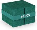 50-Pack Heavy Duty Green Scouring Pads 4x6 Inch | Reusable Non-Scratch Scrub by BayStateImporters