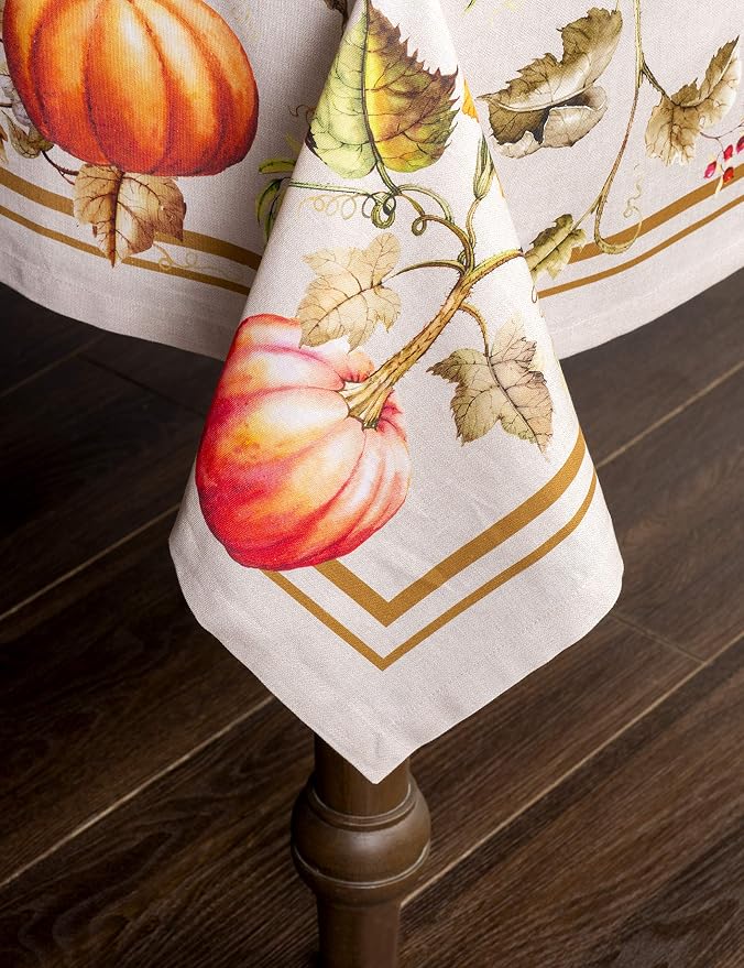 Maison d' Hermine Table Cloth Square Table 100% Cotton 60 x 60 Inches Fall - Image 9