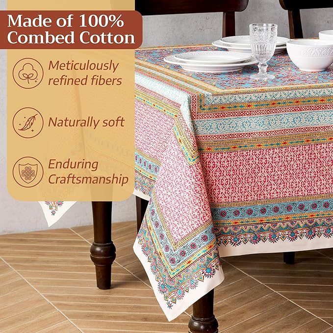 Maison d' Hermine Premium Table Cloth Square Table 100% Combed Cotton 70 x 70 - Image 4
