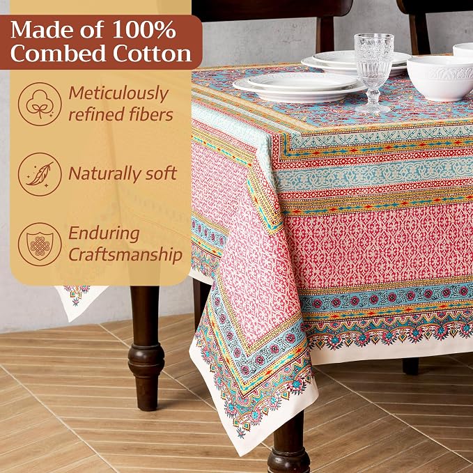 Maison d' Hermine Premium Table Cloth Rectangle Table 100% Combed Cotton 90 x - Image 4