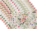 Spring Flower Placemats Set of 6, Waterproof Non-Slip Washable Table Mats Set by CIAIDU