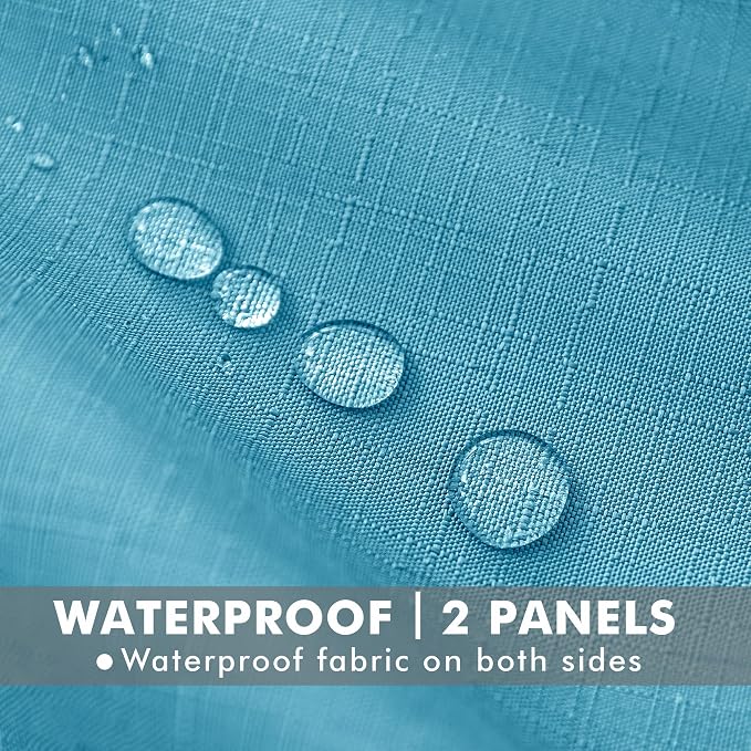 HolidayIdeas 4 Panels Linen Outdoor Curtains - Image 2