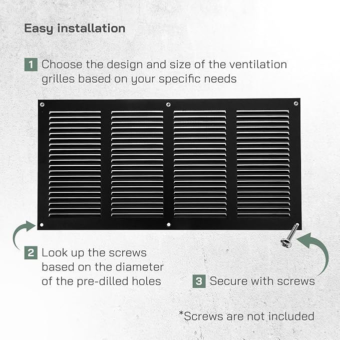 Vent Systems 16" x 8" Inch Anthracite Metal Air Vent Cover - Image 4