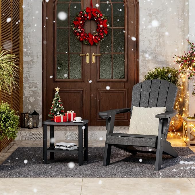 Adirondack Square Outdoor Side Table, 2-Tier Small Outdoor Table - Image 9