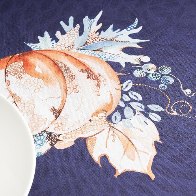 Maison d' Hermine Table Cloth Round Table 100% Cotton 69 Inches Fall Tablecloth - Image 8