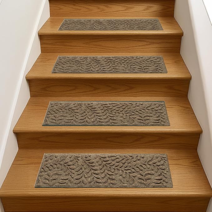 Bungalow Flooring Waterhog Stair Treads – 8 1/2 x 30 Inches, Water-Trapping - Image 2