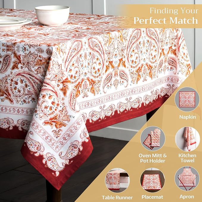 Maison d' Hermine Table Cloth Rectangle Table 100% Cotton 60 x 120 Inches Fall - Image 5