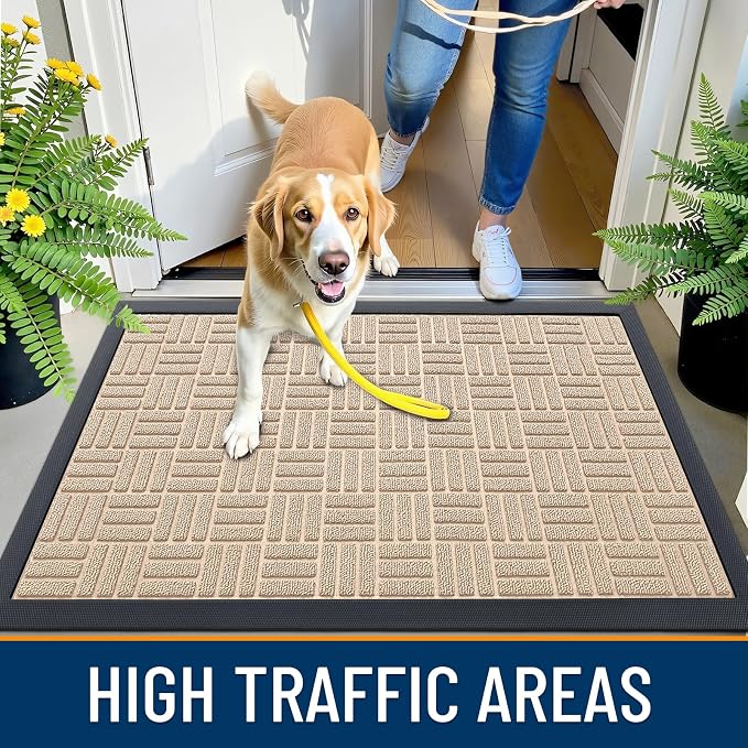 OLANLY Front Door Mat Outside Entrance 29.5x17, Heavy Duty Sturdy Natural - Image 7