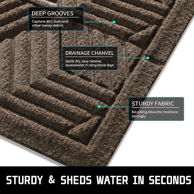 Yimobra Door Mats Outdoor 29.5x17, All-Season Waterproof Outdoor Mats - Image 2