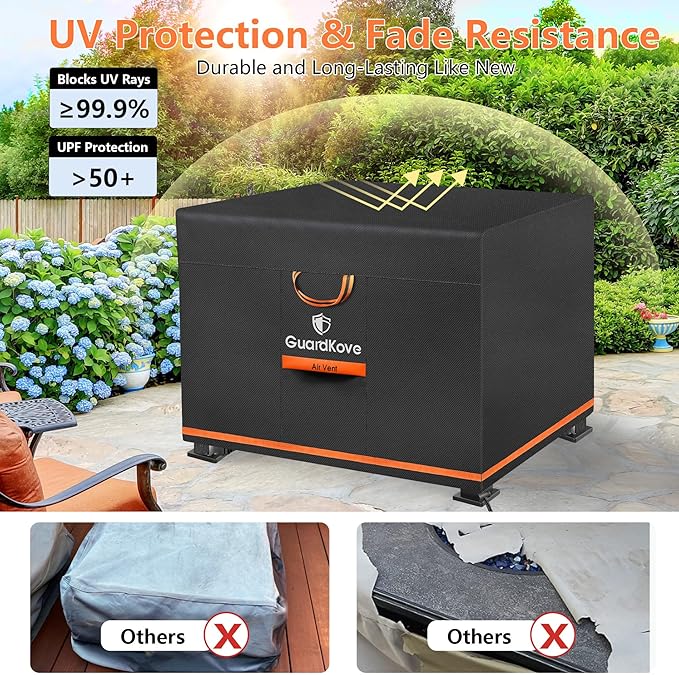 32” Fire Pit Cover Square for 29”- 32” Fire Pit/Table, Waterproof Tear & Fade - Image 5