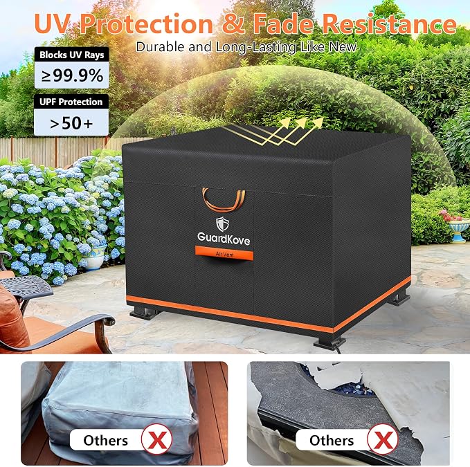 44” Fire Pit Cover Square for 41”- 44” Fire Pit/Table, Waterproof Tear & Fade - Image 5