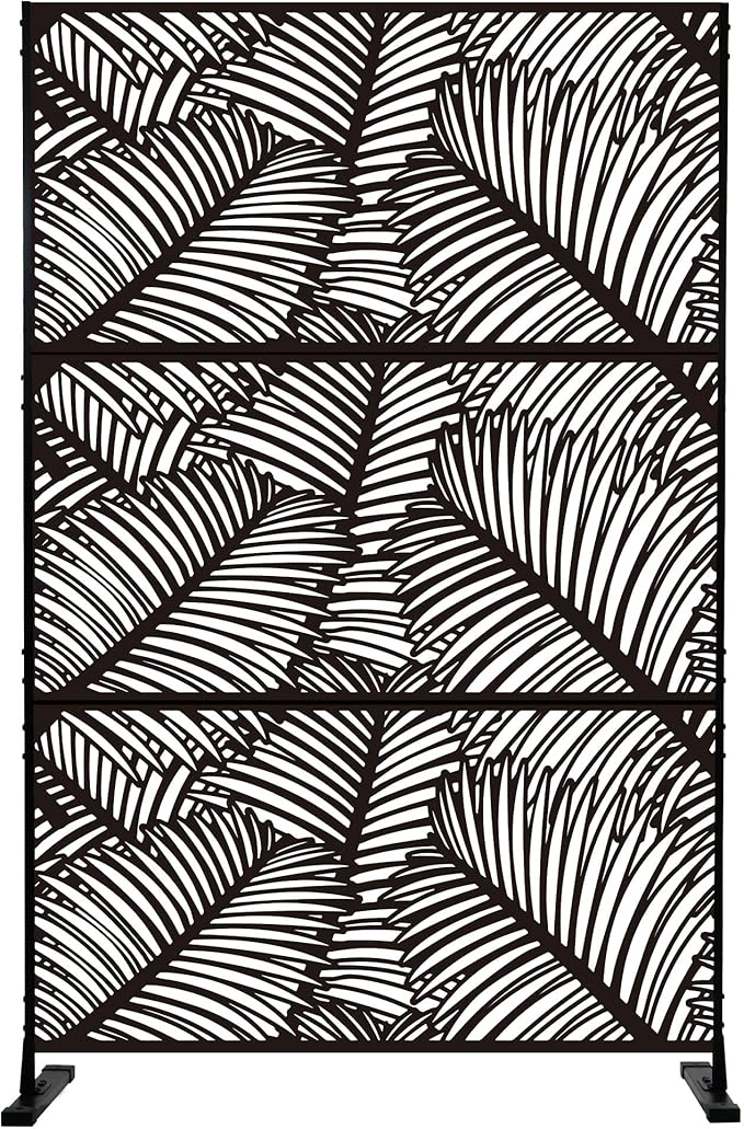 Kozyard Metal Privacy Screen 74" H x 47.2" W Decorative Outdoor Divider by Kozyard