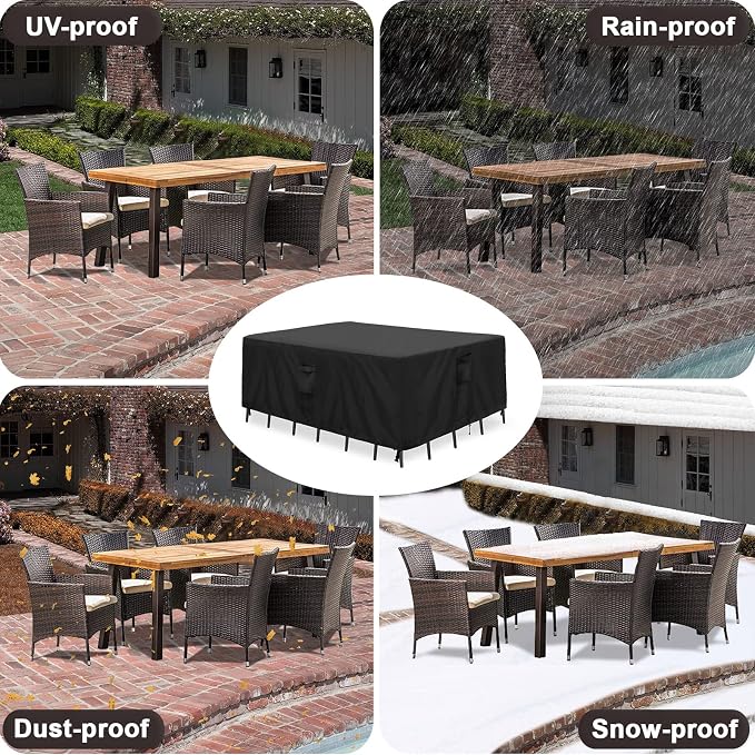 PureFit Patio Furniture Covers, Outdoor Table Furniture Cover Waterproof - Image 6