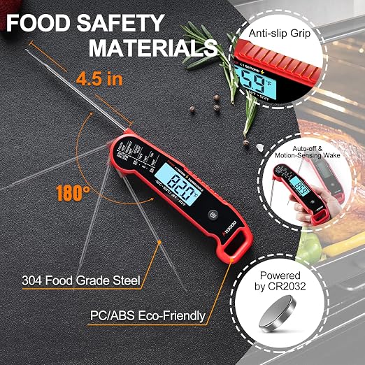Atogou Professional Food & Meat Thermometer, 1 Sec Instant Read & ±0.5℉ Accuracy - Image 6