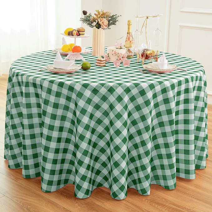 Waterproof Plaid Tablecloth Fabric by Essifunia