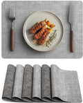 Faux Leather Vinyl Placemats Set of 6 Wipeable Heat Resistant Place Mats 100% by Unknown