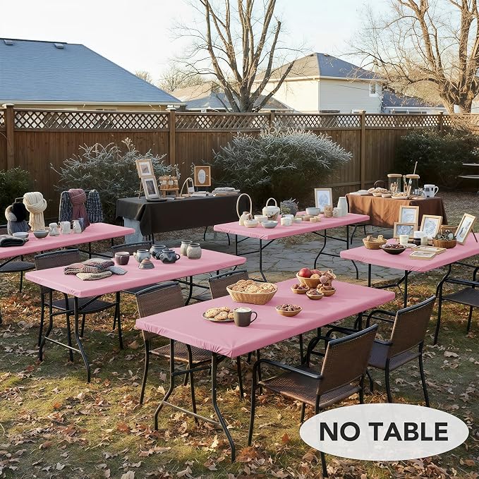 LUSHVIDA 6 Packs Vinyl Tablecloths - Image 2