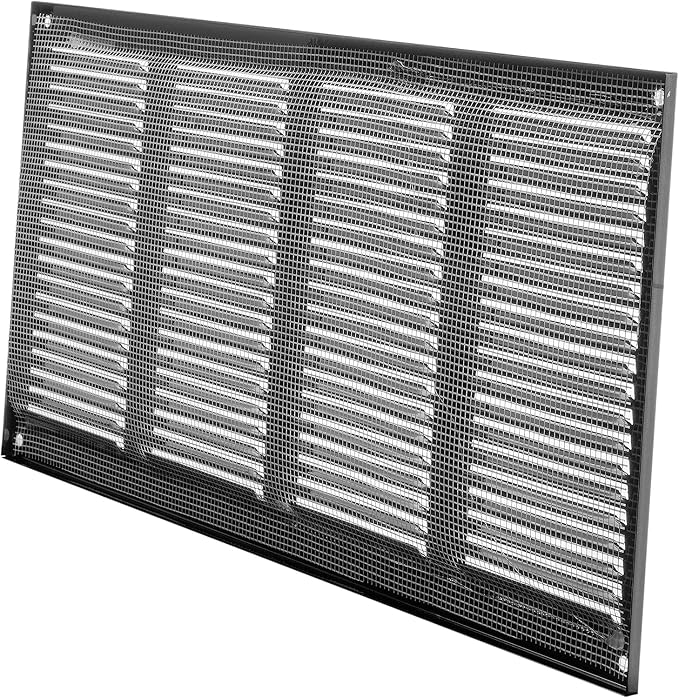 Repa Market 5-Pack Air Vent Cover 16x8 Inch Black Galvanized Steel Louvered - Image 8