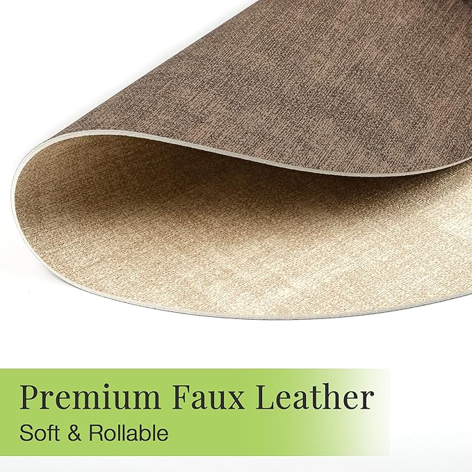13-Inch Faux Leather Round Placemats Set of 12, Waterproof Anti-Slip Dual Sided - Image 4