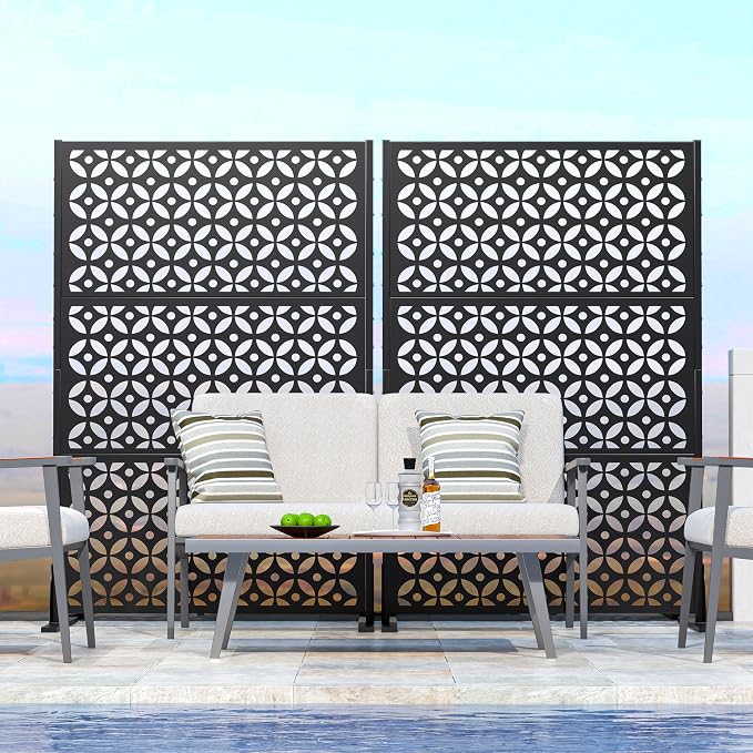 Metal Privacy Screen Outdoor, Decorative Privacy Panels Shield - Image 9