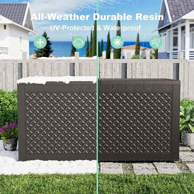 New 100 Gallon Outdoor Storage Box – Resin Deck Box - Image 5