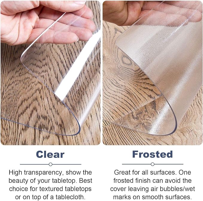 Clear Table Protector 29 x 59 Inch, 1.5mm Thick Plastic Table Cover, Waterproof - Image 7