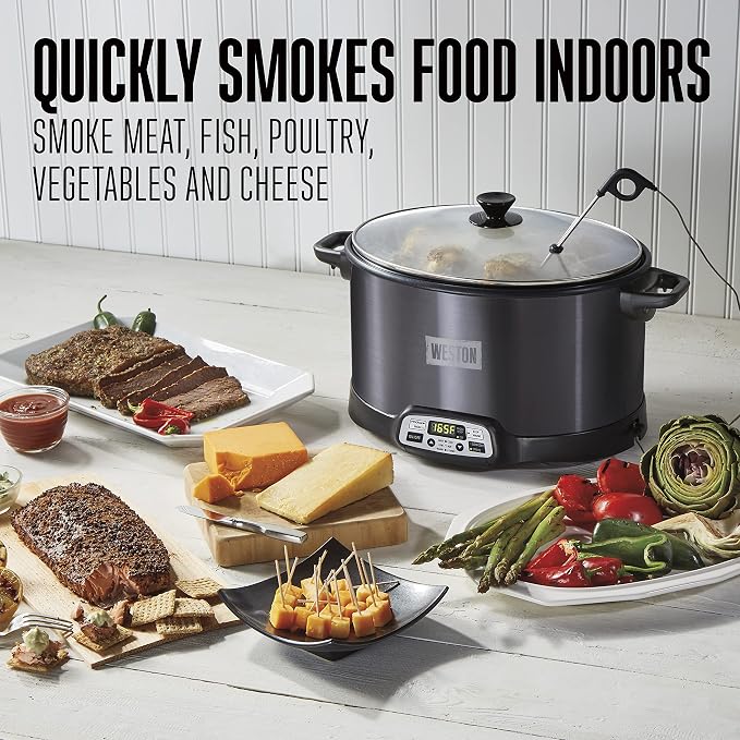WESTON BRANDS 2-in-1 Indoor Electric Smoker & Programmable Slow Cooker - Image 2
