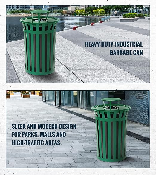 Alpine Commercial Outdoor Trash Can - Image 8