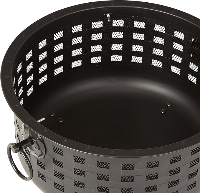 Amazon Basics 27 inch Steel Round Lattice Fire Pit - Image 3