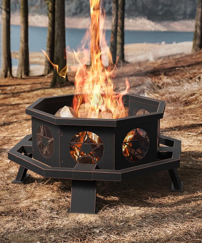 35 inch Fire Pit, Large Firepits by SUNOUTLY