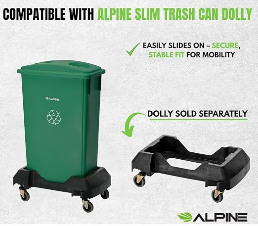 Alpine 23 Gallon Slim Trash Can - Image 5