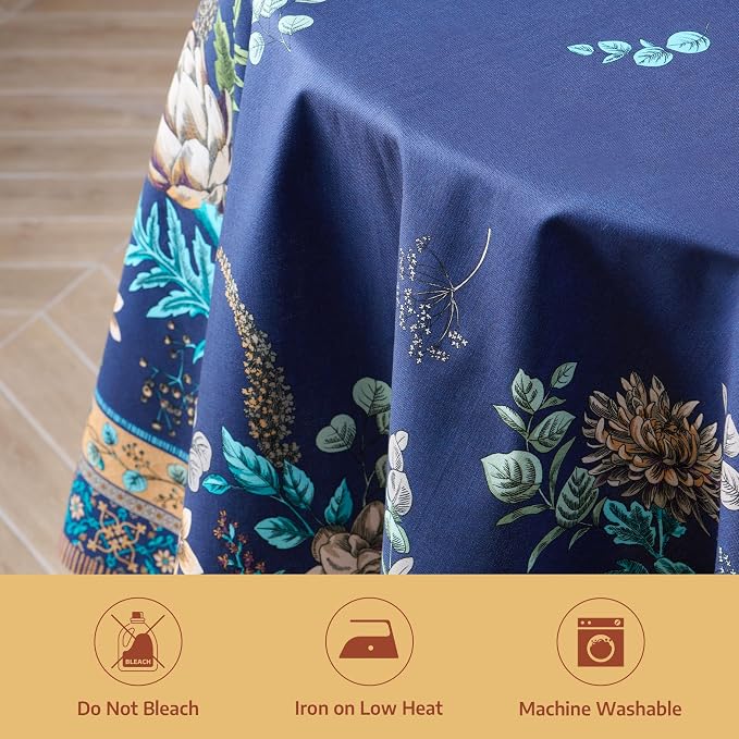 Maison d'Hermine Premium Table Cloth Round Table 100% Cotton 70 Inches - Image 8