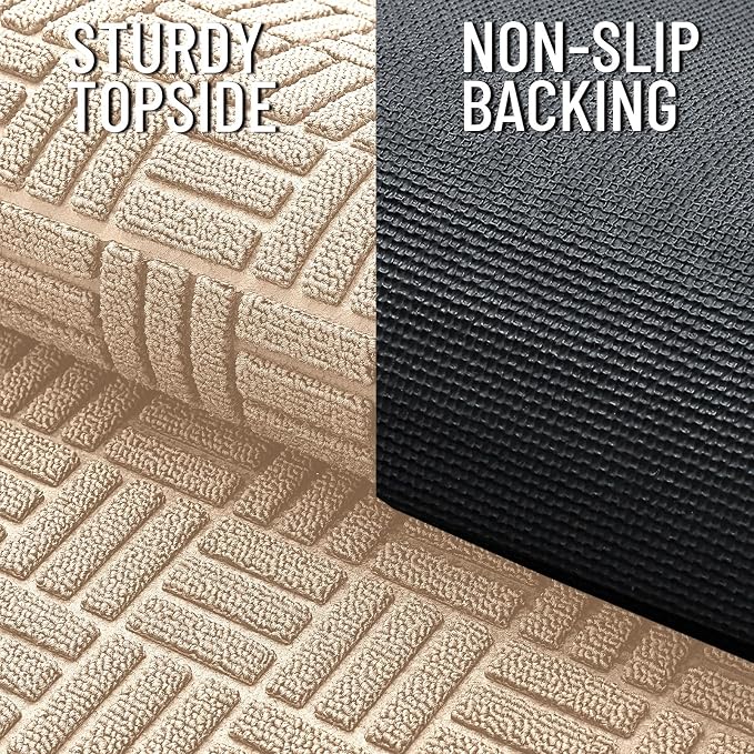 OLANLY Front Door Mat Outside Entrance 35x23, Heavy Duty Sturdy Natural Rubber - Image 4