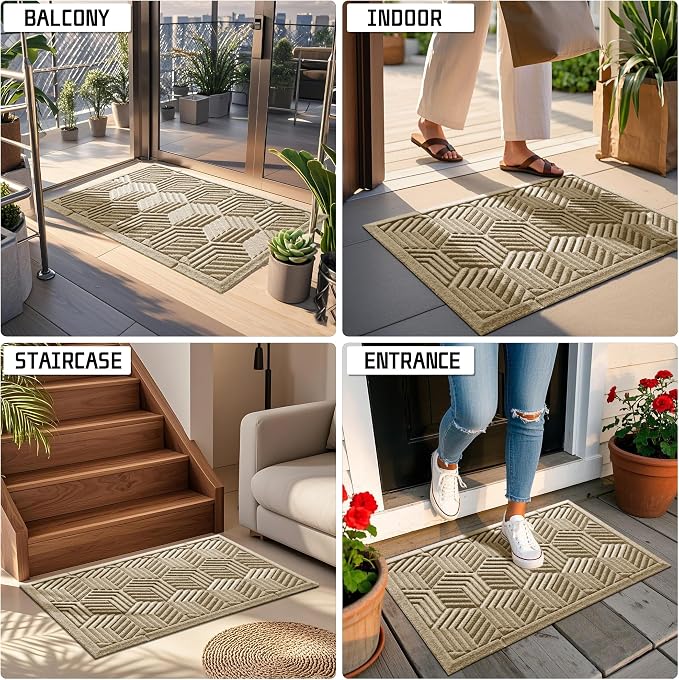 Yimobra Door Mats Outdoor 29.5x17, All-Season Waterproof Outdoor Mats - Image 4