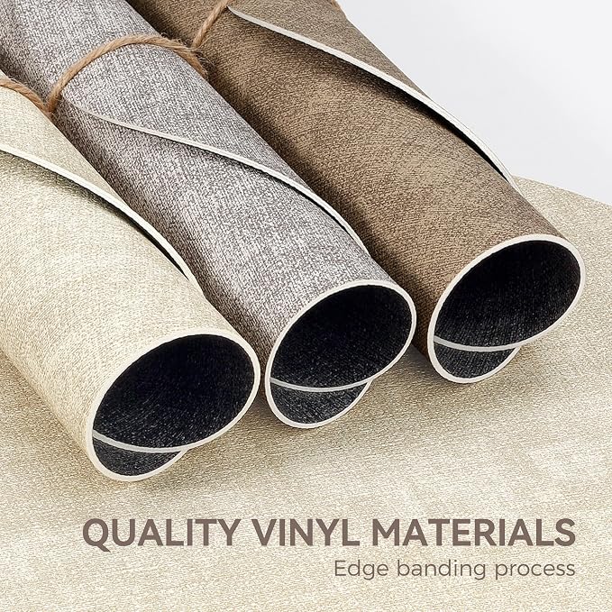 13" Round Placemats Set of 4, NCUE Dual-Sided Faux Leather Heat Resistant Table - Image 5