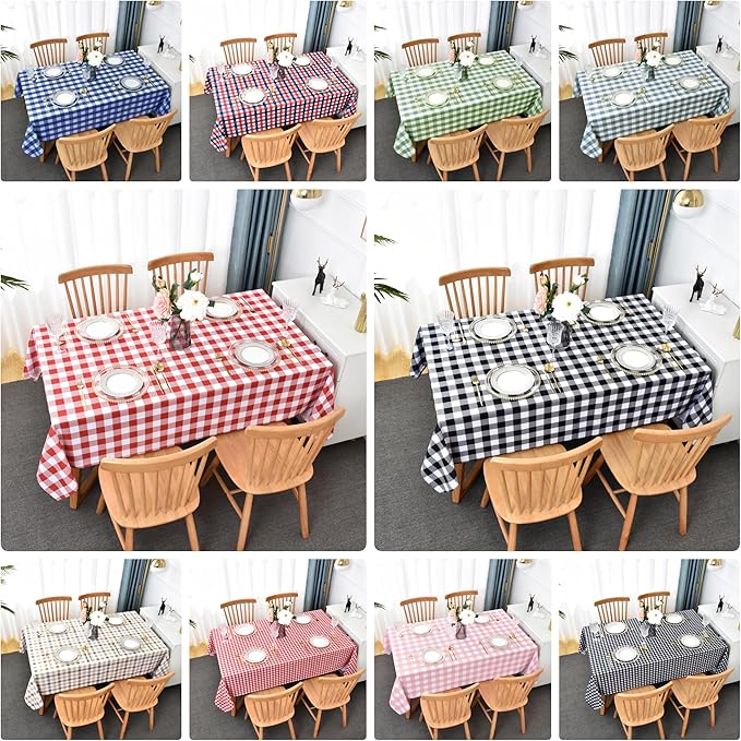 Waterproof Checkered Tablecloth Fabric - Image 5