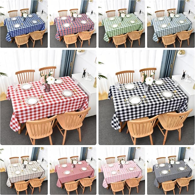 Waterproof Plaid Tablecloth Fabric - Image 7