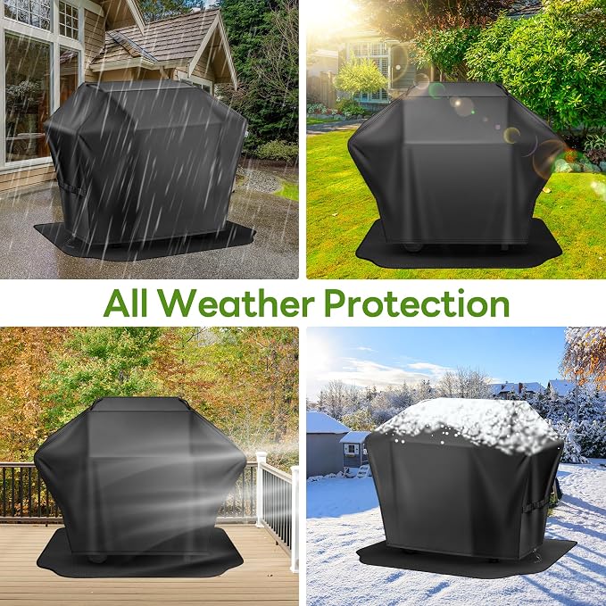 Grill Cover 65 Inch & Under Grill Mat, Waterproof Fade Resistant Anti-UV - Image 4