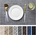 LEXMORE Placemats Set of 8 Vinyl/Plastic Woven Place Mats by lexmore